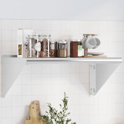 Wandschap 75x45x31 cm roestvrijstaal zilverkleurig