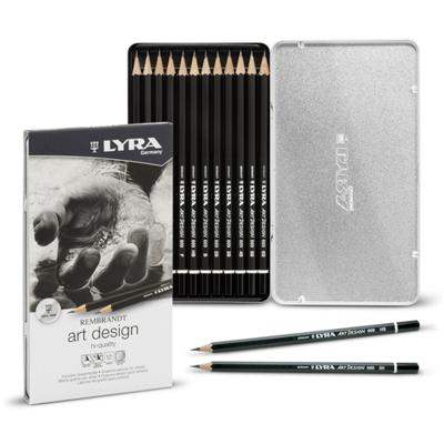Lyra Art design tekenpotloden, b,2b,3b,4b,5b,6b,hb,h,2h,3h,4h,f, 12 stuk/ 1 doos