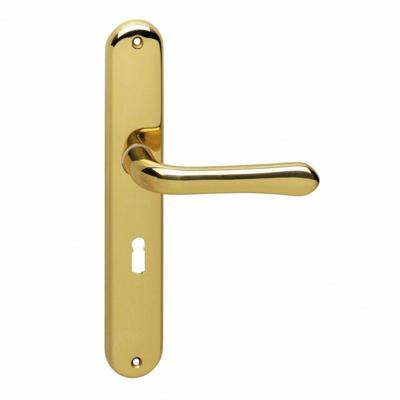 Deurkr.Saturnus schild sl.gat 56 mm mess. gel Deurkr.Saturnus schild sl.gat 56 mm mess. gel