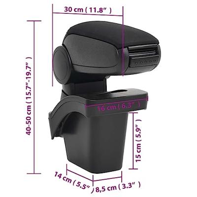 VidaXL Armsteun 16x30x(40-50) cm abs zwart - thumbnail