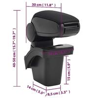 VidaXL Armsteun 16x30x(40-50) cm abs zwart - thumbnail