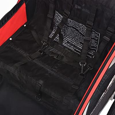 VidaXL Fietstrailer 30 kg zwart en rood