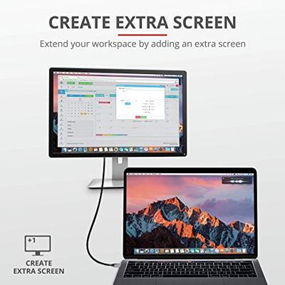 Trust 23332 USB-C-displaykabel USB-C / HDMI Adapterkabel USB-C stekker, HDMI-A-stekker 1.80 m Zwart