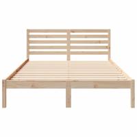 Bedframe met hoofdeinde Bruin 140 x 210 cm Massief grenenhout - thumbnail