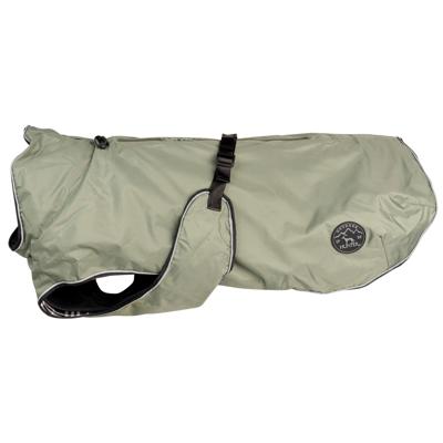 HUNTER Hondenjas Uppsala, kleur: kaki, 2-in-1 design met uitneembare binnenvoering, waterafstotend, reflecterende biezen, gesloten buikzijde, optimale pasvorm, maat: 47,5