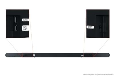 Samsung Ultra Slim Soundbar HW-S711GD Surroundsysteem Zwart Bluetooth, Dolby Atmos, WiFi, Wandbevestiging, Spraakbesturing