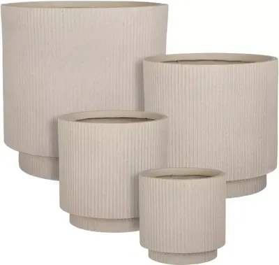 Mica Decorations bloempot quito keramiek 45x45cm creme