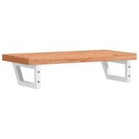 Badkamer wandschap staal en massief beukenhout - thumbnail