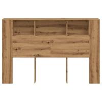 Hoofdbordkast 160x18,5x103,5 cm bewerkt hout artisanaal eiken - thumbnail