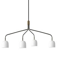 Gubi Howard Kroonluchter - 4 Arm Long - Wit - thumbnail