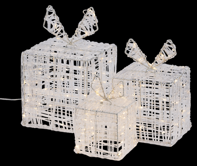 LIVARNO home Kerstdecoratie met licht (Geschenkdoos set van 3)