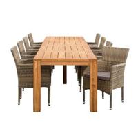 Le Sud tuinset stapelstoel Verona Antibes - 9-delig - thumbnail