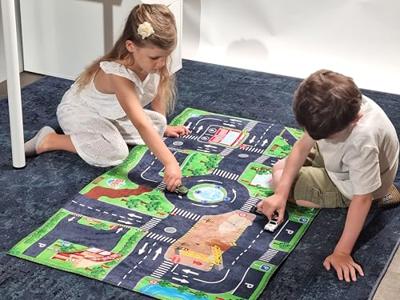 Vloerkleed verlichte auto - BUKI meerkleurig