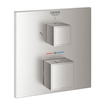 Opbouwdeel GROHE Grohtherm Cube Met Omstel (Hoofddouche / Handdouche) Supersteel