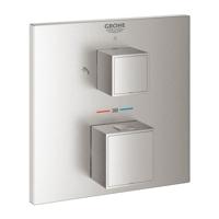 Opbouwdeel GROHE Grohtherm Cube Met Omstel (Hoofddouche / Handdouche) Supersteel - thumbnail