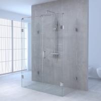 Sanituba Complete Profielloze Douchecabine XL 160x80 cm Chroom - thumbnail