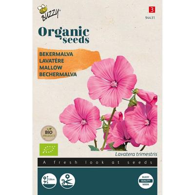 Zaden Organic Lavatera Bekermalva rose / rood (BIO) Buzzy - Buzzy