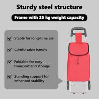 VidaXL Winkel trolley rood 35 x 28 x 92 cm oxford stof - thumbnail