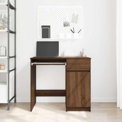 Bureau 86x49x76 cm spaanplaat bruin eikenkleurig