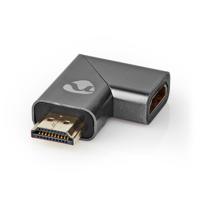 Nedis CVTB34904GY Hdmi™-adapter Hdmi Male / Hdmi™ Connector Hdmi Female / Hdmi™ Output Verguld Rechts Gehoekt Aluminium Gunmetal 1 Stuks Cover Window Box - thumbnail