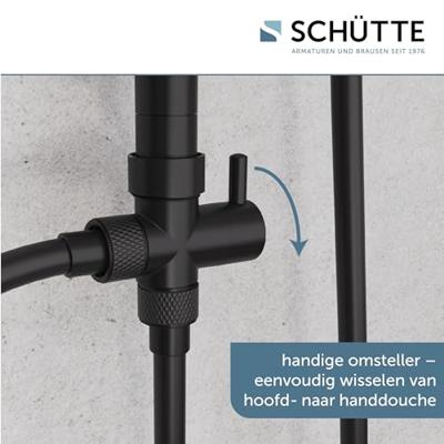 SCHÜTTE hoofddoucheset mallorca matzwart