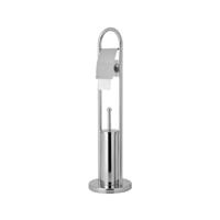 Toiletborstelhouder Sapho Samba Vrijstaand met Toiletrolhouder Chroom Sapho - thumbnail