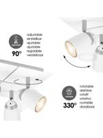 Home sweet home LED opbouwspot Gina 4L 23,5 cm - wit - thumbnail