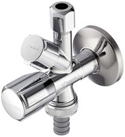 Kirchhoff SCHELL-haakse-apparaataansluiting, chroom, 1/2"ET x 3/4"ET x 3/8"ET x 10 mmQ, zelfdichtend - 35450699 - thumbnail