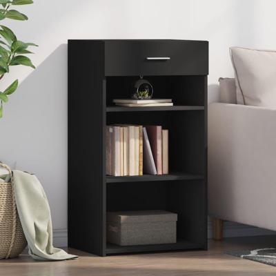 Dressoir 50x42,5x93 cm bewerkt hout zwart
