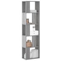 Boekenkast 5-laags 45x23,5x162,5 cm bewerkt hout grijs sonoma - thumbnail