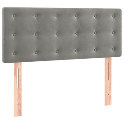 Boxspring met matras fluweel lichtgrijs 120x190 cm