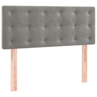 Boxspring met matras fluweel lichtgrijs 120x190 cm - thumbnail