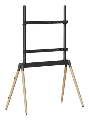TV vloerstandaard, 55&apos;&apos; - 86&apos;&apos;, zwart/hout