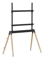 TV vloerstandaard, 55&apos;&apos; - 86&apos;&apos;, zwart/hout - thumbnail