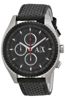 Horlogeband Armani Exchange AX1600 Leder Zwart 22mm - thumbnail