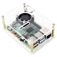 Renkforce RBP-PLC100 SBC-behuizing Geschikt voor serie: Raspberry Pi®, Banana Pi, Rock Pi Incl. actieve koeler Transparant - thumbnail
