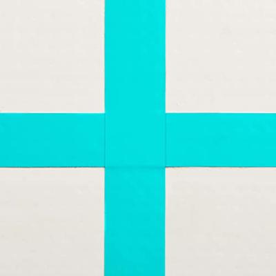 VidaXL Gymnastiekmat met pomp opblaasbaar 500x100x20 cm pvc groen - thumbnail