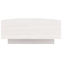 VidaXL Monitorstandaard 100x27x14 cm massief grenenhout wit - thumbnail