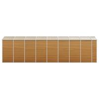 Tuinschuur 191x725x198 cm gegalvaniseerd staal lichtbruin - thumbnail