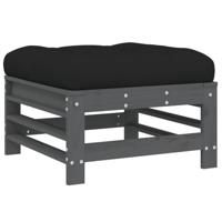 7-delige Loungeset met kussens massief hout grijs - thumbnail