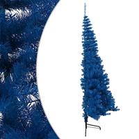 VidaXL Kunstkerstboom met standaard half 120 cm pvc blauw - thumbnail