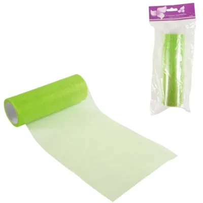Organza op rol groen 15 cm x 10 m | 24 stuks