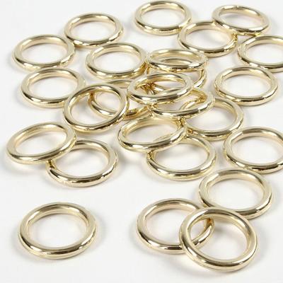Creativ Company Plastic ring, afm 15 mm, dikte 2 mm, goud, 25 stuk/ 1 doos