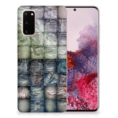 Silicone Back Cover Samsung Galaxy S20 Spijkerbroeken Silicone Back Cover Samsung Galaxy S20 Spijkerbroeken