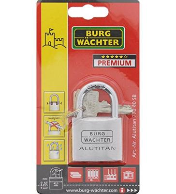 Burg Wächter 36061 Hangslot 40.00 mm Verschillend sluitend Aluminium Sleutelslot