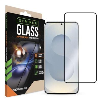 Striker D3O Xtreme Impact Glass Screen Protector - Black Frame - Samsung Galaxy S24 5G/S25 5G Striker D3O Xtreme Impact Glass Screen Protector - Black Frame - Samsung Galaxy S24 5G/S25 5G