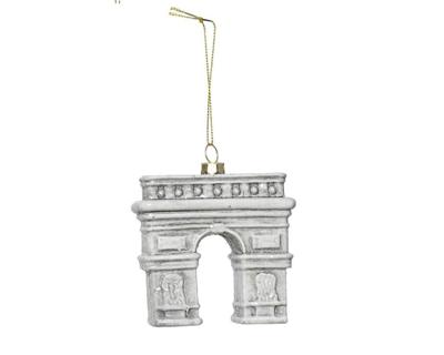 Kersthanger gebouw grijs 16,5 cm Kersthanger gebouw grijs 16,5 cm