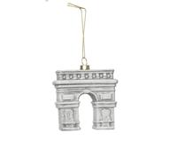 Kersthanger gebouw grijs 16,5 cm - thumbnail