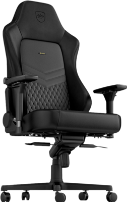 Noblechairs noblechairs HERO Echtleder Gaming Stuhl - schwarz/schwarz Gaming stoel Zwart Noblechairs noblechairs HERO Echtleder Gaming Stuhl - schwarz/schwarz Gaming stoel Zwart