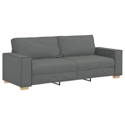 3-zitsbank Donkergrijs 220x78x84 cm Stof